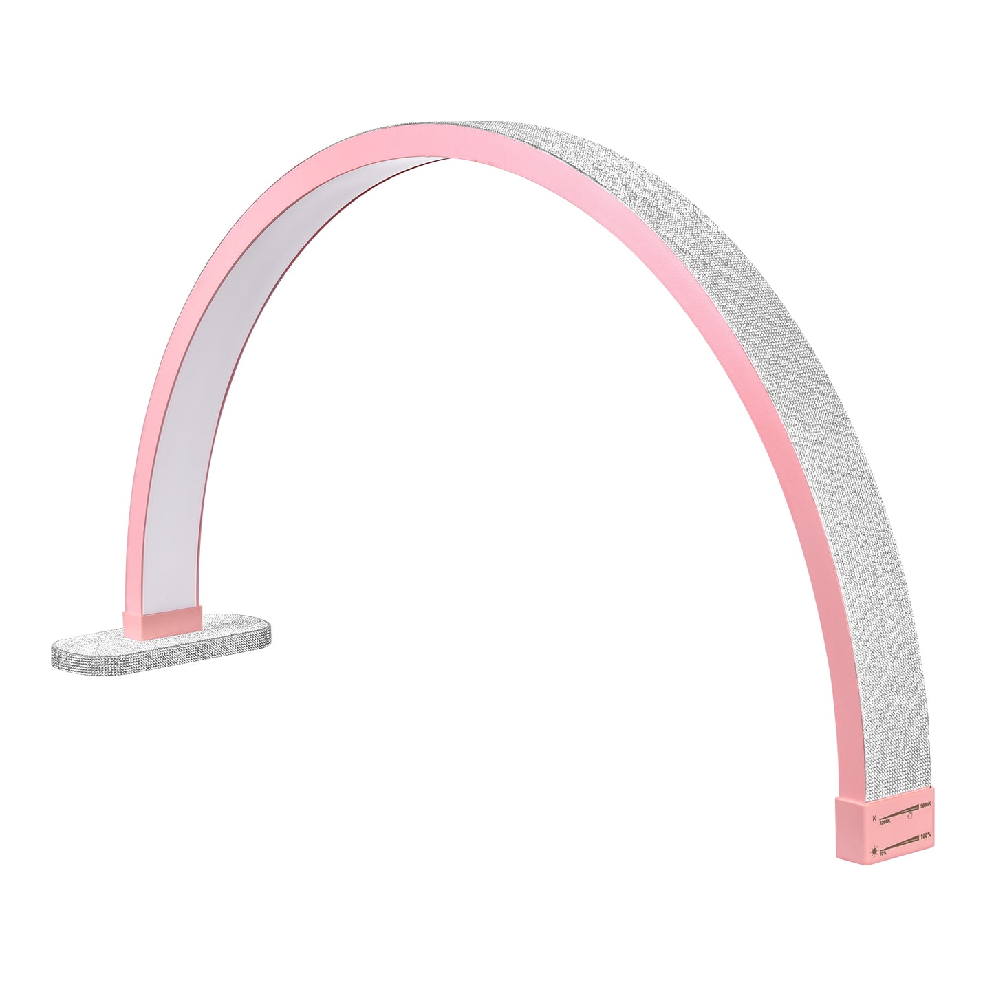 Fosoto FT-Y10II 20W Led Nail Table Lamp Manicure Fill Light Half Moon Desk Light With Phone Holder For Lashes Nail