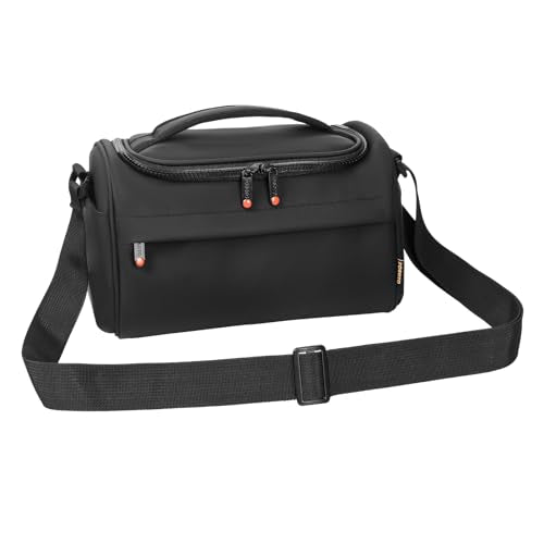 FOSOTO DSLR Camera Bag,Single Shoulder Crossbody Bag Camera Case Compatible for Canon T7 T8 SL3 60D 650D 700D Nikon D5100 D90 D7200 Sony Olympus SLR Mirrorless Cameras and Lenses Water Resistant