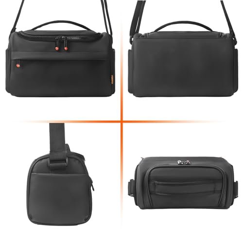 FOSOTO DSLR Camera Bag,Single Shoulder Crossbody Bag Camera Case Compatible for Canon T7 T8 SL3 60D 650D 700D Nikon D5100 D90 D7200 Sony Olympus SLR Mirrorless Cameras and Lenses Water Resistant