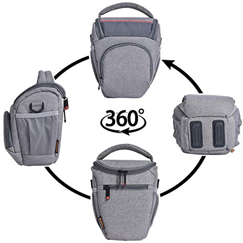 FOSOTO Compact DSLR Camera Bag Shoulder Crossbody Case Compatible for Canon EOS Rebel T6 T7 T8i T100 SL3 XTi 4000D 2000D Nikon D5600 D3400 D3500 Pentax K - 70 Olympus E - M10 with Waterproof Rain Cover - FOSOTOFOSOTO Compact DSLR Camera Bag Shoulder Crossbody Case Compatible for Canon EOS Rebel T6 T7 T8i T100 SL3 XTi 4000D 2000D Nikon D5600 D3400 D3500 Pentax K - 70 Olympus E - M10 with Waterproof Rain Cover