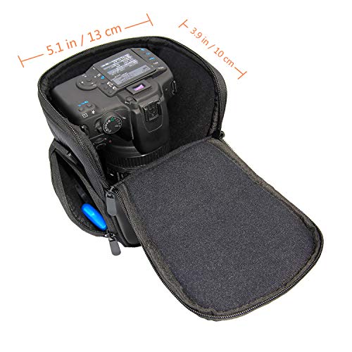 FOSOTO DSLR Camera Case Nylon Holster Bag Compatible for Nikon D3300 D3400 D3500 D5300 D5600 B700,Canon EOS Rebel XT XTi T6 T5i T3i SL2 1300D,Pentax,Sony Olympus and More - Black - FOSOTOFOSOTO DSLR Camera Case Nylon Holster Bag Compatible for Nikon D3300 D3400 D3500 D5300 D5600 B700,Canon EOS Rebel XT XTi T6 T5i T3i SL2 1300D,Pentax,Sony Olympus and More - Black
