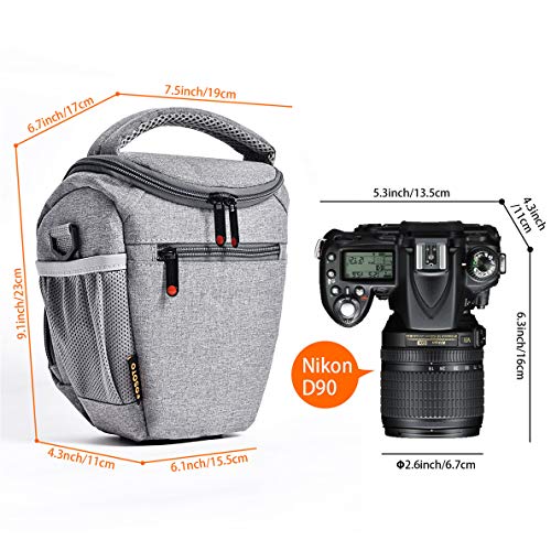 FOSOTO Compact DSLR Camera Bag Shoulder Crossbody Case Compatible for Canon EOS Rebel T6 T7 T8i T100 SL3 XTi 4000D 2000D Nikon D5600 D3400 D3500 Pentax K - 70 Olympus E - M10 with Waterproof Rain Cover - FOSOTOFOSOTO Compact DSLR Camera Bag Shoulder Crossbody Case Compatible for Canon EOS Rebel T6 T7 T8i T100 SL3 XTi 4000D 2000D Nikon D5600 D3400 D3500 Pentax K - 70 Olympus E - M10 with Waterproof Rain Cover