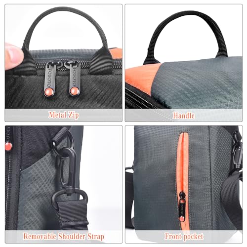 FOSOTO Camera Insert Bag Compact Shoulder Crossbody Case Compatible for Fujifilm X - T30 X - T20 XF10 Canon EOS M100 M50 M6 Sony a6000 Mirrorless Camera - FOSOTOFOSOTO Camera Insert Bag Compact Shoulder Crossbody Case Compatible for Fujifilm X - T30 X - T20 XF10 Canon EOS M100 M50 M6 Sony a6000 Mirrorless Camera