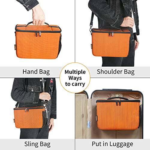 FOSOTO Camera Shoulder Crossbody Bag Compatible for Canon Canon EOS Rebel T7 T8i T5i SL3 2000D 4000D 90D M50 Mark II Nikon D3500 D7500 D5500 D40 DSLR/SLR - FOSOTOFOSOTO Camera Shoulder Crossbody Bag Compatible for Canon Canon EOS Rebel T7 T8i T5i SL3 2000D 4000D 90D M50 Mark II Nikon D3500 D7500 D5500 D40 DSLR/SLR