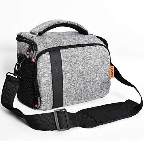 FOSOTO Waterproof (with Rain Cover) Shoulder Camera Case Bag Compatible for Nikon D5600 D750 D3300 Canon Rebel SL2 T7i EOS 80D 60D Sony A77II a68 a99II Travel DLSR SLR Camera Bags - FOSOTOFOSOTO Waterproof (with Rain Cover) Shoulder Camera Case Bag Compatible for Nikon D5600 D750 D3300 Canon Rebel SL2 T7i EOS 80D 60D Sony A77II a68 a99II Travel DLSR SLR Camera Bags