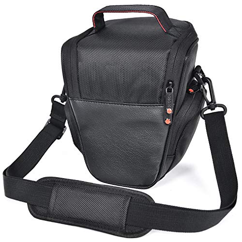 FOSOTO DSLR Camera Case Nylon Holster Bag Compatible for Nikon D3300 D3400 D3500 D5300 D5600 B700,Canon EOS Rebel XT XTi T6 T5i T3i SL2 1300D,Pentax,Sony Olympus and More - Black - FOSOTOFOSOTO DSLR Camera Case Nylon Holster Bag Compatible for Nikon D3300 D3400 D3500 D5300 D5600 B700,Canon EOS Rebel XT XTi T6 T5i T3i SL2 1300D,Pentax,Sony Olympus and More - Black