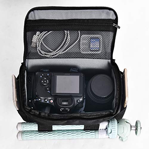 FOSOTO Waterproof (with Rain Cover) Shoulder Camera Case Bag Compatible for Nikon D5600 D750 D3300 Canon Rebel SL2 T7i EOS 80D 60D Sony A77II a68 a99II Travel DLSR SLR Camera Bags - FOSOTOFOSOTO Waterproof (with Rain Cover) Shoulder Camera Case Bag Compatible for Nikon D5600 D750 D3300 Canon Rebel SL2 T7i EOS 80D 60D Sony A77II a68 a99II Travel DLSR SLR Camera Bags
