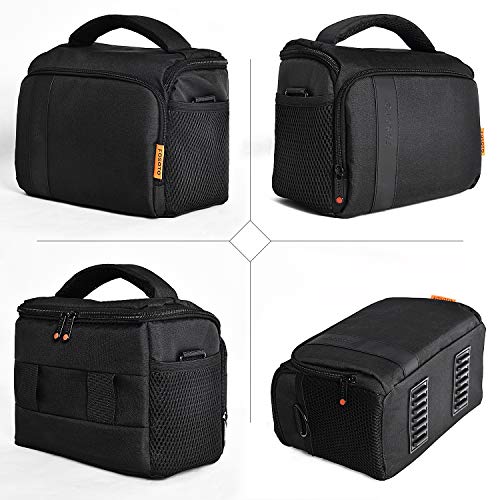 FOSOTO Waterproof (with Rain Cover) Shoulder Camera Case Bag Compatible for Nikon D5600 D750 D3300 Canon Rebel SL2 T7i EOS 80D 60D Sony A77II a68 a99II Travel DLSR SLR Camera Bags - FOSOTOFOSOTO Waterproof (with Rain Cover) Shoulder Camera Case Bag Compatible for Nikon D5600 D750 D3300 Canon Rebel SL2 T7i EOS 80D 60D Sony A77II a68 a99II Travel DLSR SLR Camera Bags
