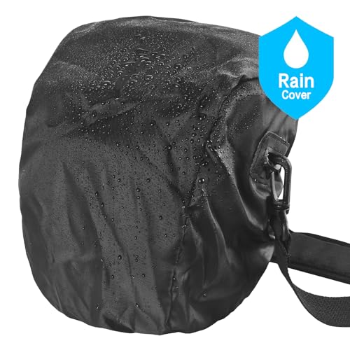 FOSOTO DSLR SLR Compact Camera Bag Compatible for Nikon D5100 D5300 D90 Canon T4 T5 600D 650D Panasonic Lumix FZ80 Sony Fujifilm with Waterproof Rain Cover - FOSOTOFOSOTO DSLR SLR Compact Camera Bag Compatible for Nikon D5100 D5300 D90 Canon T4 T5 600D 650D Panasonic Lumix FZ80 Sony Fujifilm with Waterproof Rain Cover