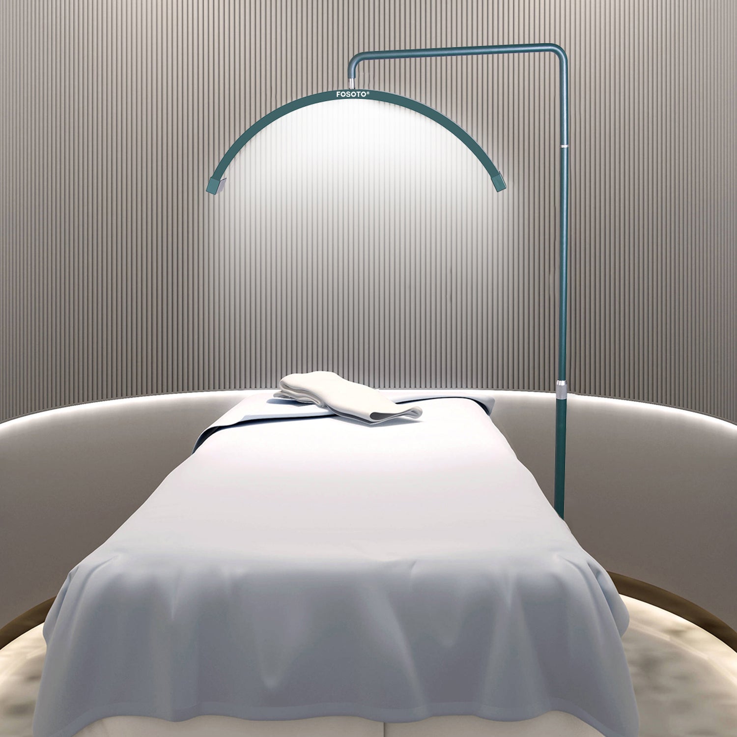 FOSOTO FT - Y9 28 Inch Led Lash Light Photography Video Half Moon Ring Light With Phone Clip For Tattoo Beauty Salon Eyelash Nail - FOSOTOFOSOTO FT - Y9 28 Inch Led Lash Light Photography Video Half Moon Ring Light With Phone Clip For Tattoo Beauty Salon Eyelash Nail