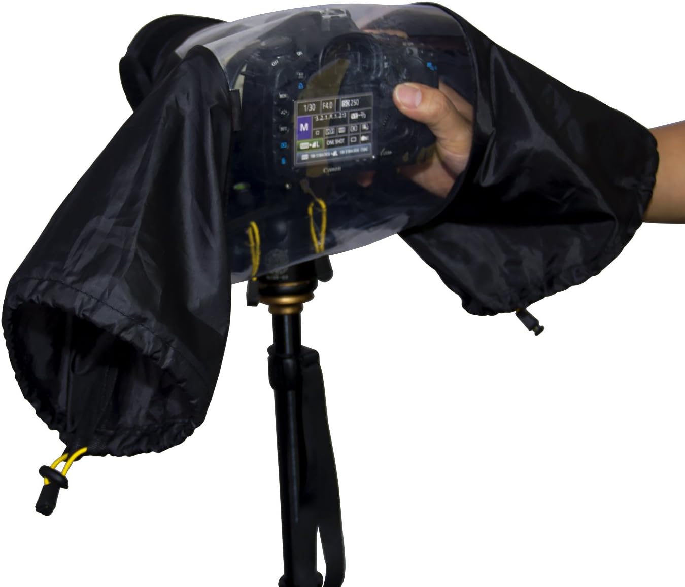 FOSOTO - Funda protectora contra la lluvia para cámara Canon EOS Rebel T6 T6i T5 T4 7D XT XTi 1200D 700D 750D, Nikon D3400 D3300 D3200 D3100 D5600 D5500 D5200 D60 D7200, Sony Olympus Fuji Digital SLR Camera