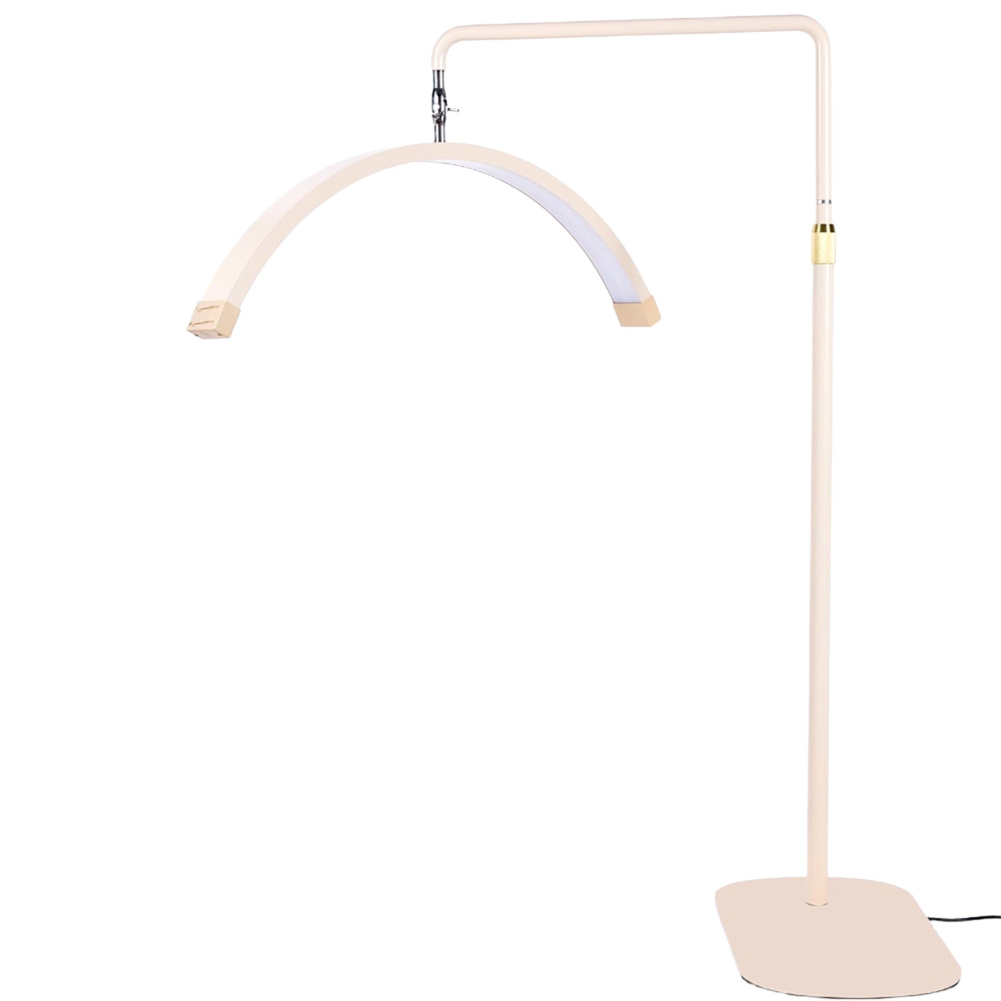 Fosoto 28inch 45W New Multi-angle Rotation half -Moon Light LED Floor Lash Lamp with Phone Clip for Eyelash Tattoo beauty Salon