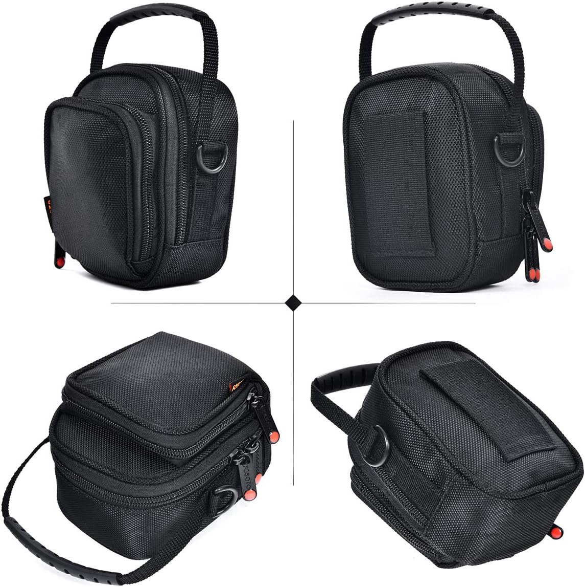Étui pour appareil photo FOSOTO compatible avec Canon PowerShot SX620 SX720 SX730 SX740 G7X G9X Mark II Nikon Coolpix A900 S9900 S9700 W100 Panasonic Lumix DC-ZS70S ZS60 ZS50 ZS100 Sony DSC-W830 W800 RX0M2