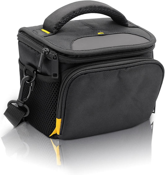 FOSOTO Sacoche étanche (avec housse de pluie) pour appareil photo compatible avec Nikon Coolpix L340 B500 L330 L840 L830 L820 L620, Canon PowerShot SX410 SX420 SX530 M5 M100, Fujifilm XT20, Sony Alpha a6000 A6300 Nex7