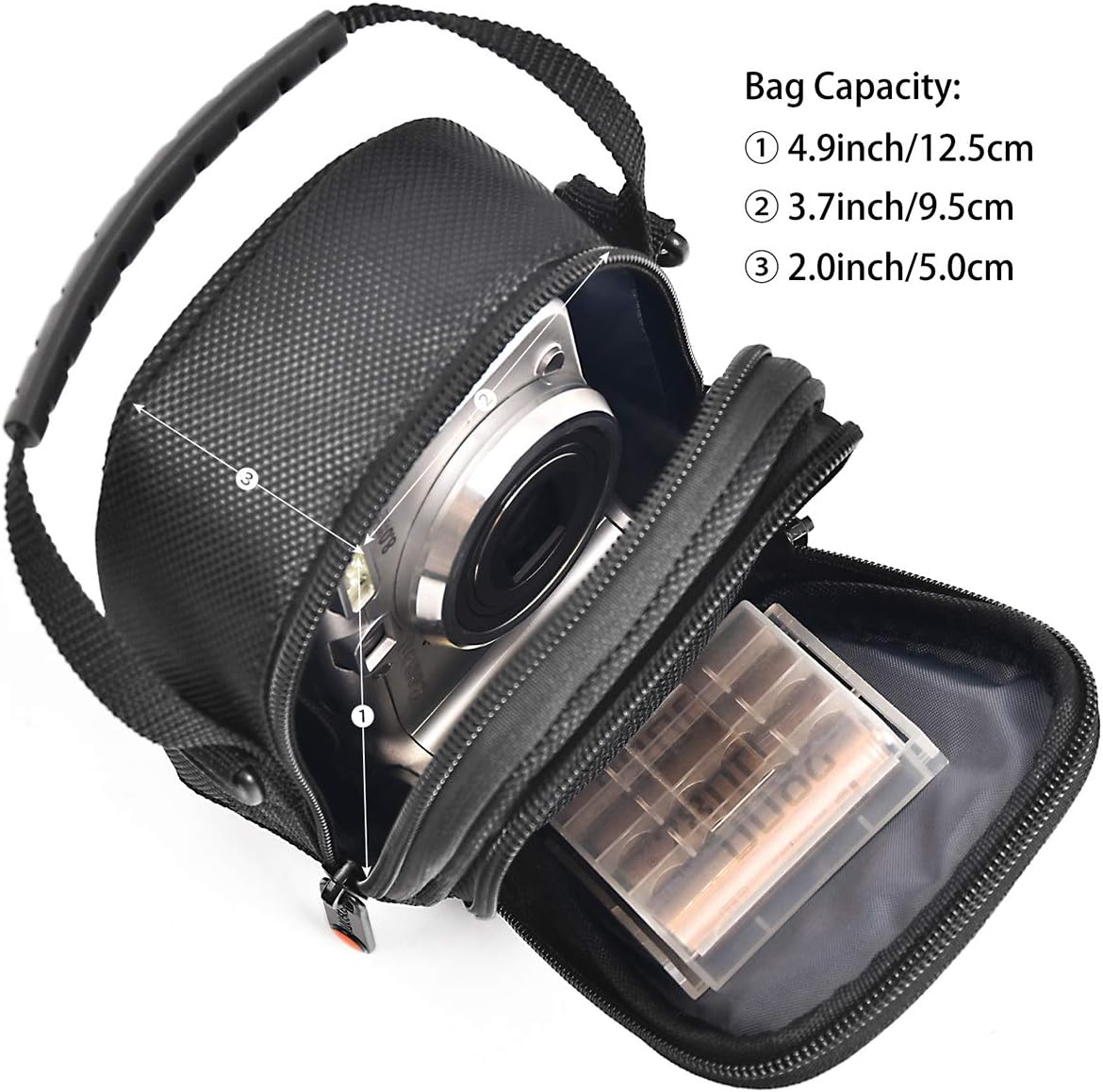 Étui pour appareil photo FOSOTO compatible avec Canon PowerShot SX620 SX720 SX730 SX740 G7X G9X Mark II Nikon Coolpix A900 S9900 S9700 W100 Panasonic Lumix DC-ZS70S ZS60 ZS50 ZS100 Sony DSC-W830 W800 RX0M2