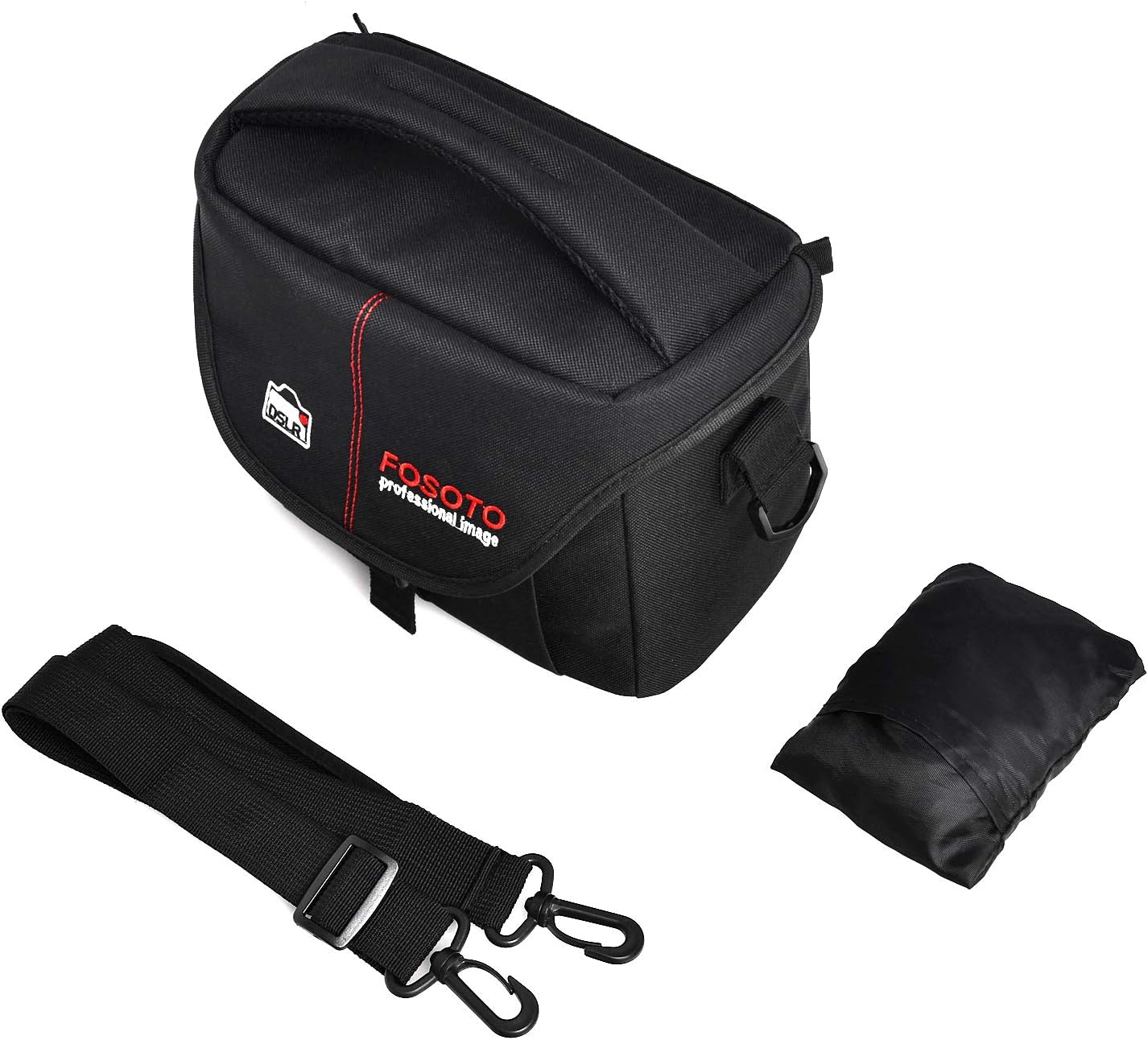 Étui pour appareil photo reflex numérique FOSOTO compatible avec Nikon D3400 D5500 D5600 D7200 D810 D750 D610 D60, Canon EOS T3 T4i T5i T6 T7 T7i SL1, Fuji X-T3 et plus