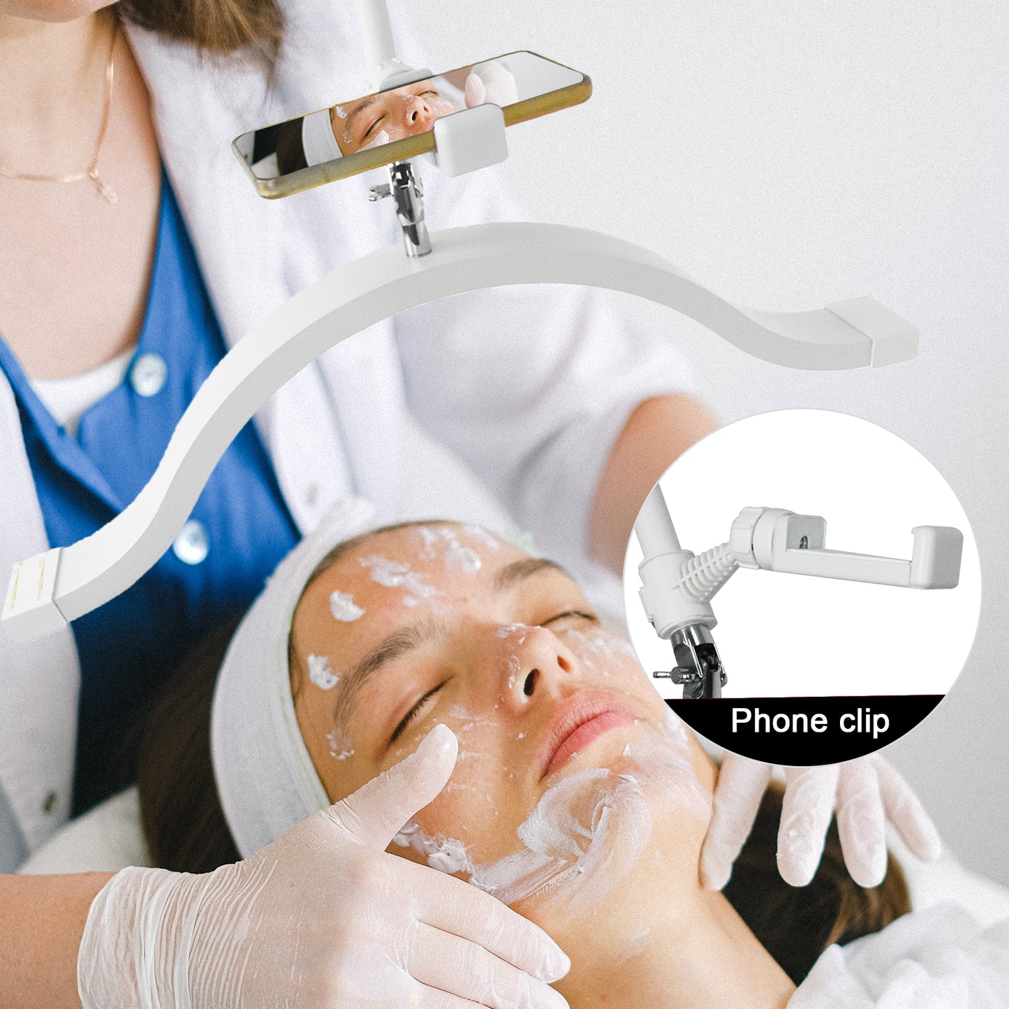 FOSOTO FT - 19 Wall Mount Half Moon Lamp Photograph Fill Light LED Ceiling Light for Barbershop Eyelashes Nail Tattoo Beauty Salon - FOSOTOFOSOTO FT - 19 Wall Mount Half Moon Lamp Photograph Fill Light LED Ceiling Light for Barbershop Eyelashes Nail Tattoo Beauty Salon