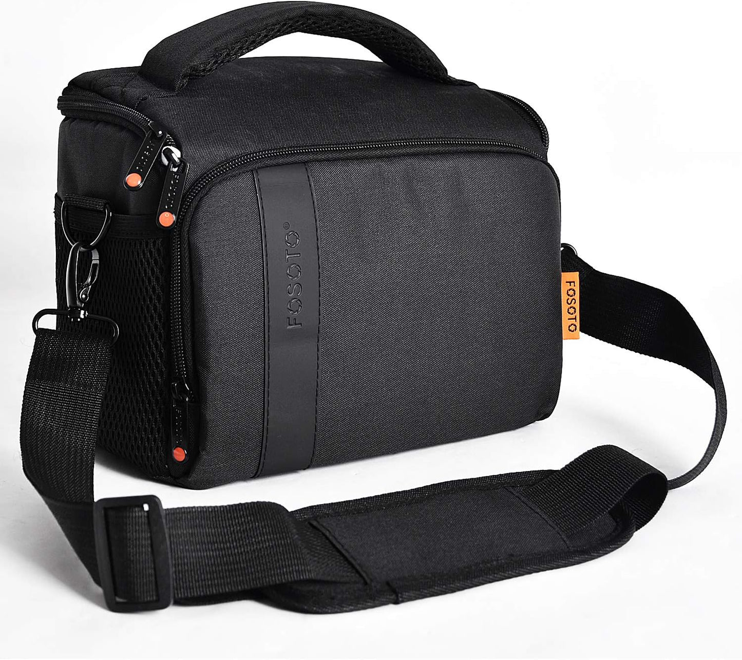 FOSOTO Waterproof (with Rain Cover) Shoulder Camera Case Bag Compatible for Nikon D5600 D750 D3300 Canon Rebel SL2 T7i EOS 80D 60D Sony A77II a68 a99II Travel DLSR SLR Camera Bags