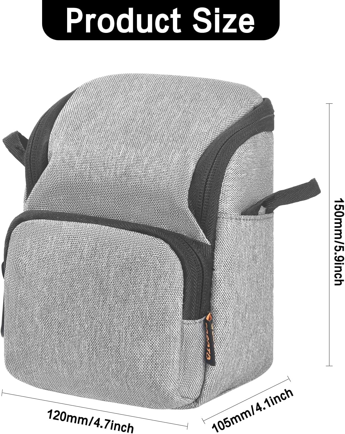 Étui pour appareil photo FOSOTO compatible avec Nikon L340 L330 B500 L840, Canon SX420 SX720 SX620 G7X, Sony A6000 A6300 a5100 NEX-6 W830 RX100 RX0M2, Panasonic GX85 ZS60 Long Zoom ou système compact