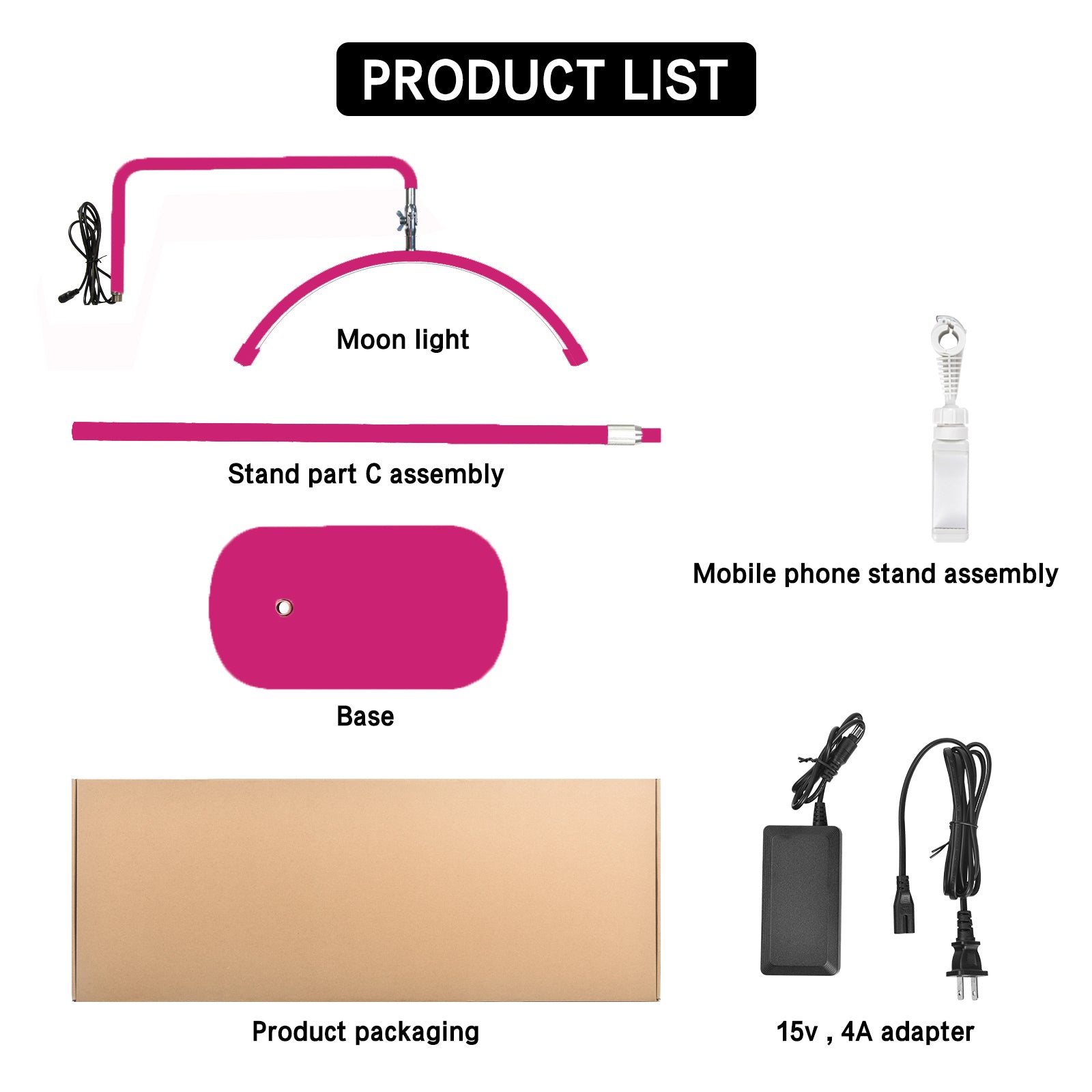 Fosoto Multifunctional Half Moon Lamp Video Ring Lash Light For Beauty Facials Salon Tatoo Live Stream Photography Photo TikTok - FOSOTOFosoto Multifunctional Half Moon Lamp Video Ring Lash Light For Beauty Facials Salon Tatoo Live Stream Photography Photo TikTok