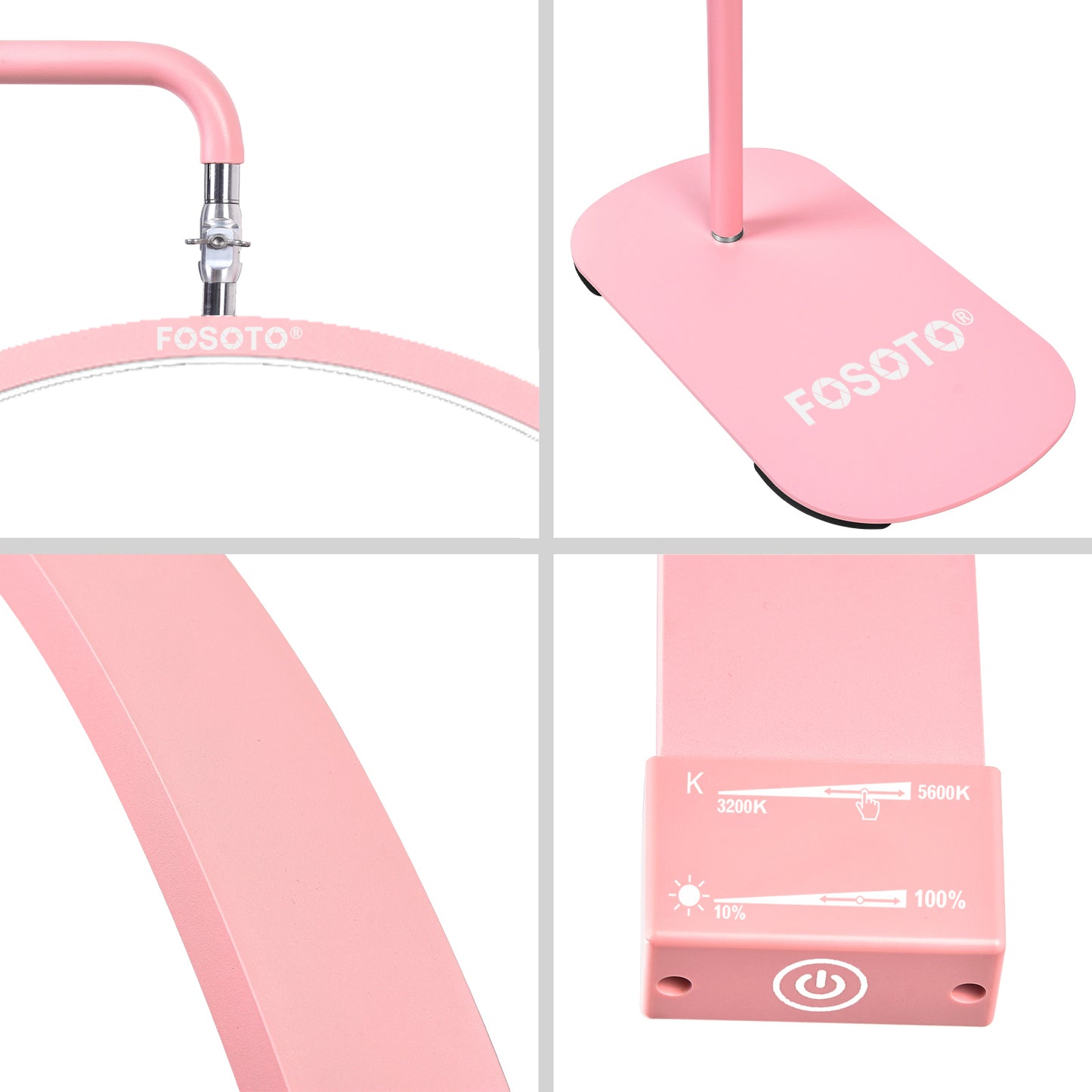 Fosoto Multifunctional Half Moon Lamp Video Ring Lash Light For Beauty Facials Salon Tatoo Live Stream Photography Photo TikTok - FOSOTOFosoto Multifunctional Half Moon Lamp Video Ring Lash Light For Beauty Facials Salon Tatoo Live Stream Photography Photo TikTok