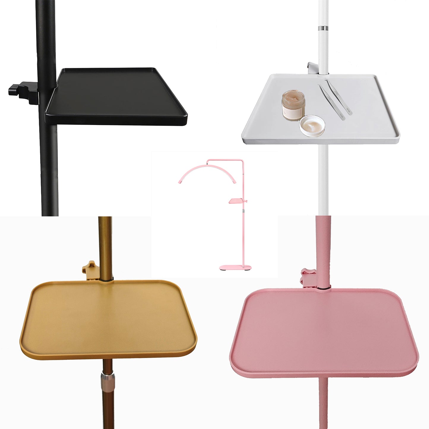 Half Moon Light Lamp Sound Card Tray 22*16CM Universal Clamp Clip Platform Eyelash Makeup Cosmetic Live streaming Tray