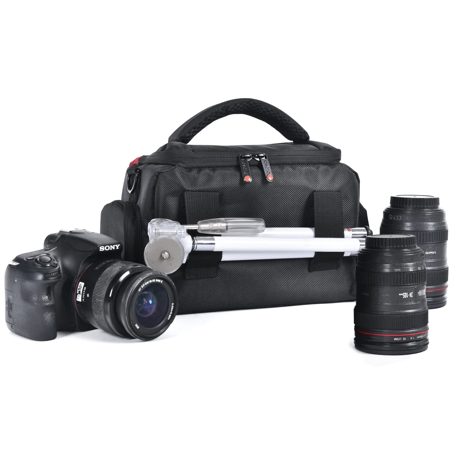 FOSOTO DSLR Camera Shoulder Bag Case Compatible for Canon EOS Rebel T7 T6 4000D 80D 90D 6D Mark II,Nikon D3500 D3400 D5600 D60 D750,Sony SLR and Lenses (Large) - FOSOTOFOSOTO DSLR Camera Shoulder Bag Case Compatible for Canon EOS Rebel T7 T6 4000D 80D 90D 6D Mark II,Nikon D3500 D3400 D5600 D60 D750,Sony SLR and Lenses (Large)