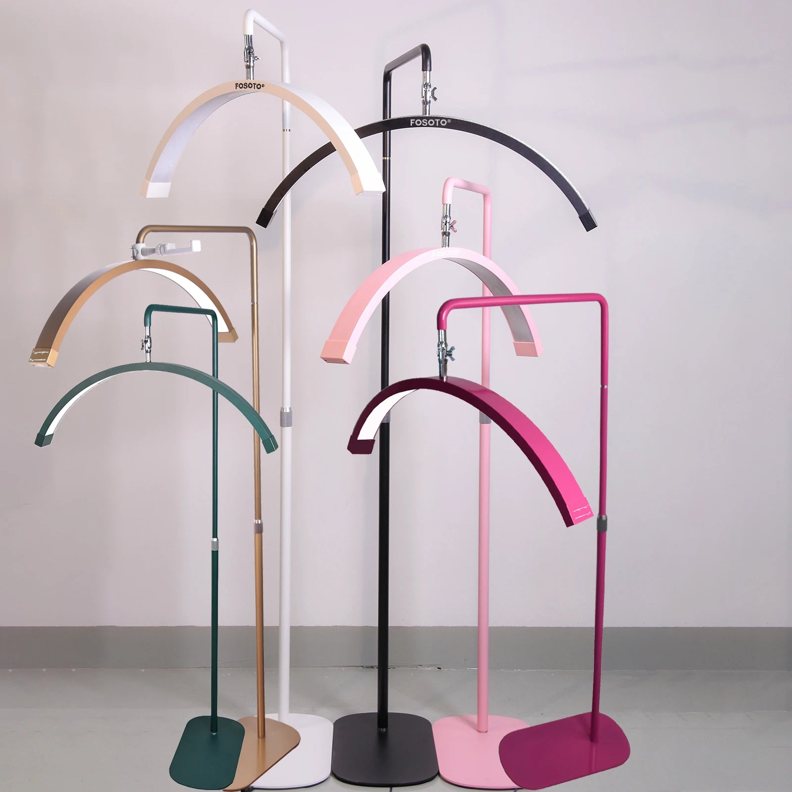 Fosoto Multifunctional Half Moon Lamp Video Ring Lash Light For Beauty Facials Salon Tatoo Live Stream Photography Photo TikTok - FOSOTOFosoto Multifunctional Half Moon Lamp Video Ring Lash Light For Beauty Facials Salon Tatoo Live Stream Photography Photo TikTok