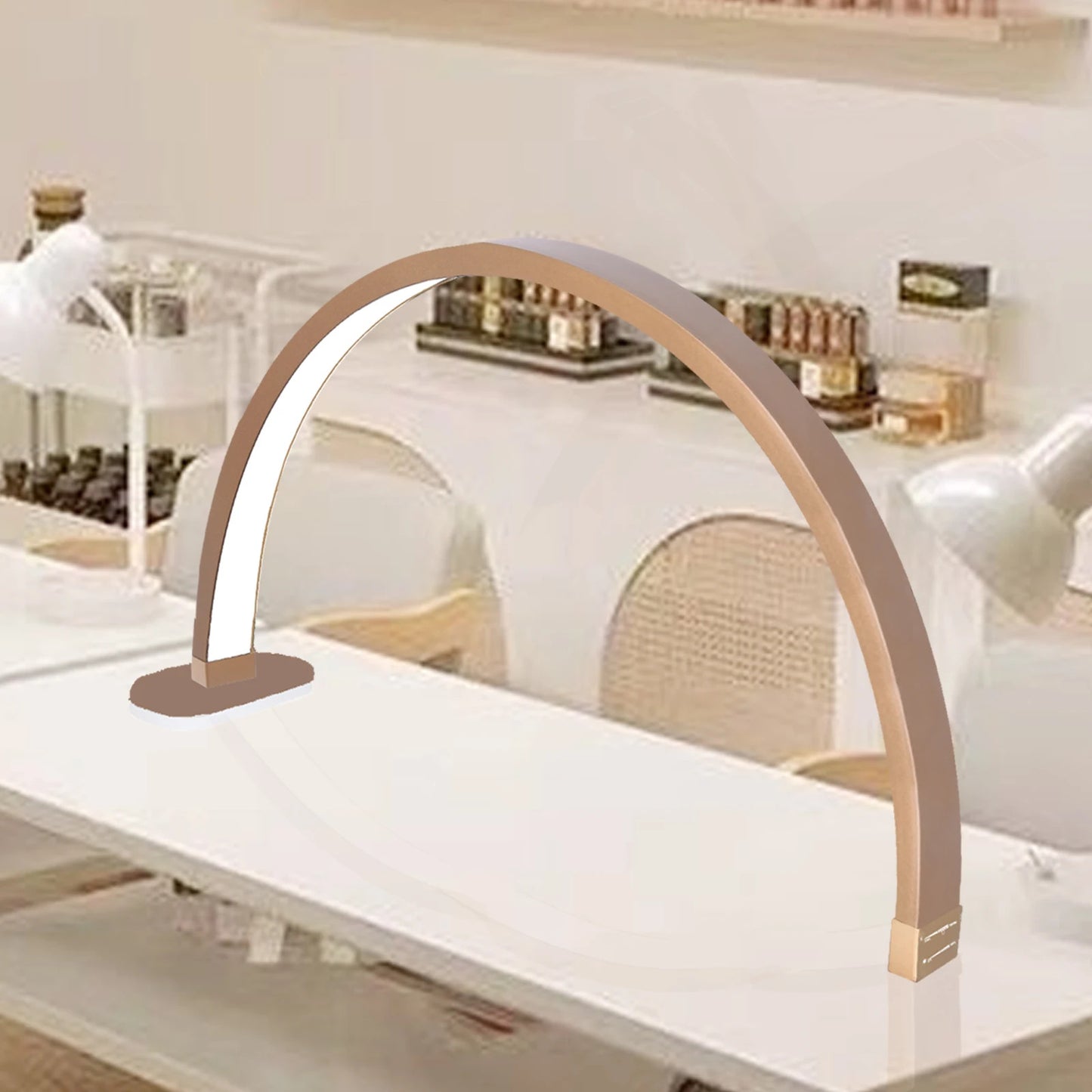 Fosoto 40W Beauty salon U - shaped LED desk lamp Gold semi monthly lighting fixture tricolor dimming beauty nail supplement light - FOSOTOFosoto 40W Beauty salon U - shaped LED desk lamp Gold semi monthly lighting fixture tricolor dimming beauty nail supplement light