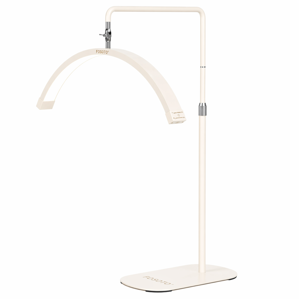 Fosoto Multifunctional Half Moon Lamp Video Ring Lash Light For Beauty Facials Salon Tatoo Live Stream Photography Photo TikTok