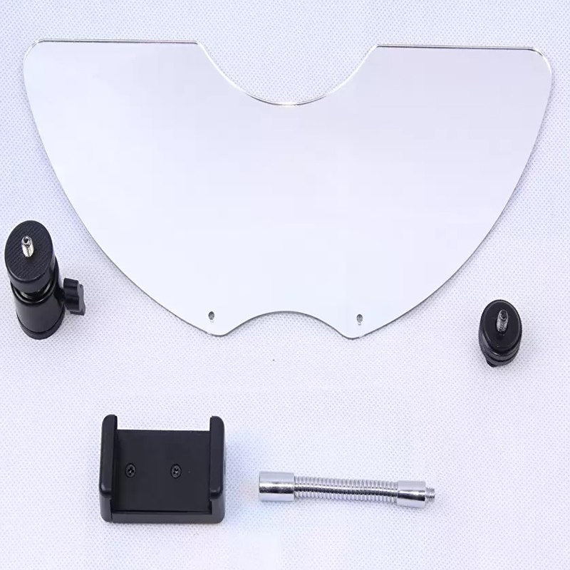 Les accessoires pour anneau lumineux FOSOTO comprennent un miroir et un support pour smartphone pour le maquillage, compatibles uniquement avec la lampe annulaire RL-18