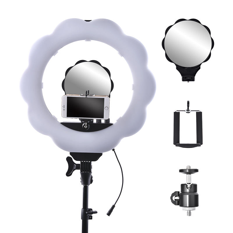 fosoto FT-108 384 Led 3000K-6000K Dimmable Photographic Lighting Camera Studio Phone Photography Ring Light Lamp&battery slot