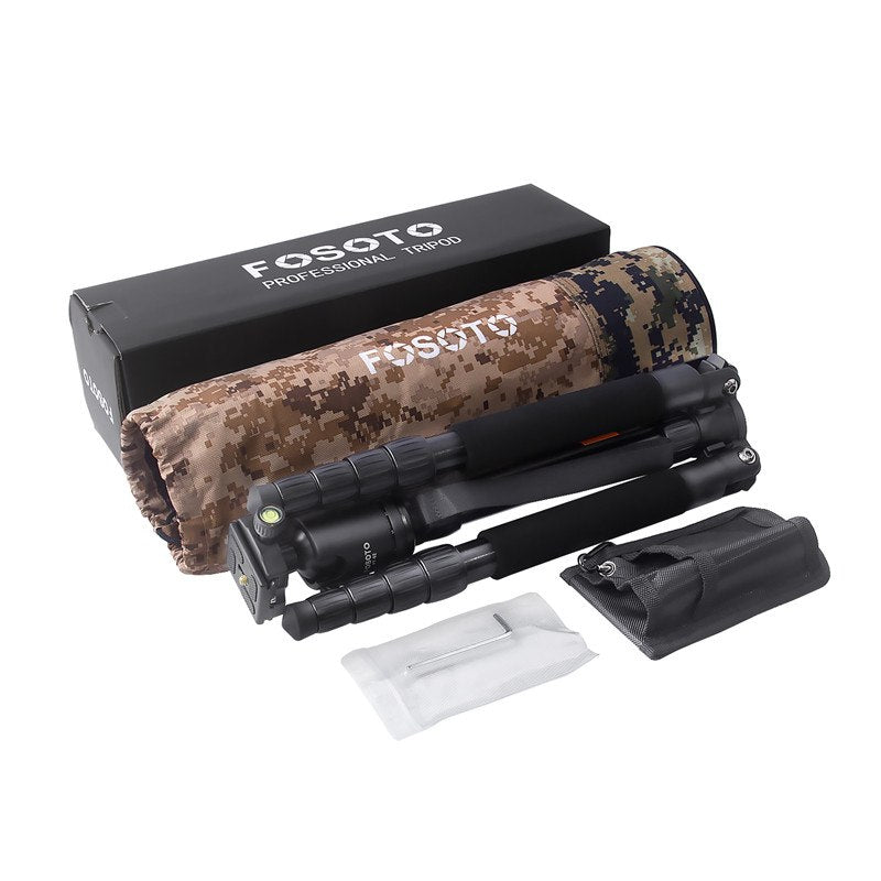 fosoto F-666 Professional Portable Q666 Tripod Monopod & 360 Degree Ball Head Quick Release Plate For Canon Nikon DSLR Camera