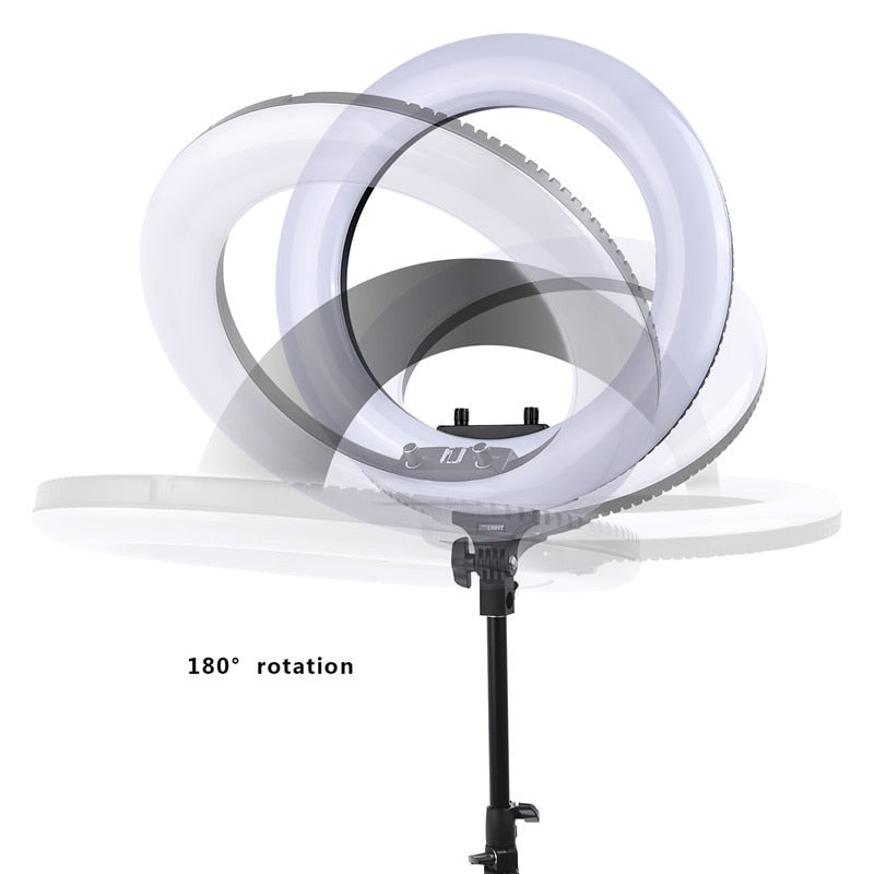 fosoto R48B 48W 3200-5600K 432 LEDs Photographic Lighting Dimmable Camera Photo Phone Photography Ring Light Lamp&tripod Stand