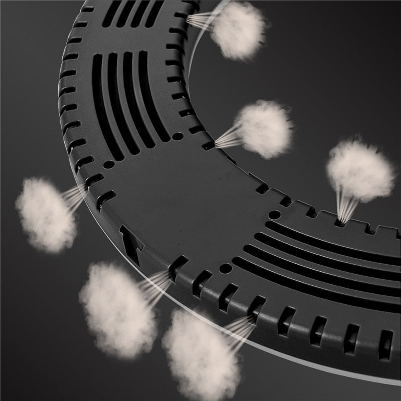 fosoto RL-12 Photographic lighting Bi-color 3200K-5600K CRI93 Two HOT Shoes For Camera Photo Studio Phone Video Ring Light Lamp