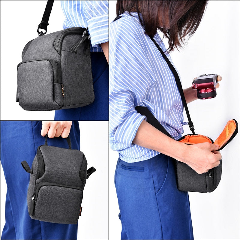 fosoto R2 Digital Camera Bag Black Case Shoulder waterproof Bags For Nikon D3400 D5300 D5000 D3200 For Canon EOS 750D 1100D 550D