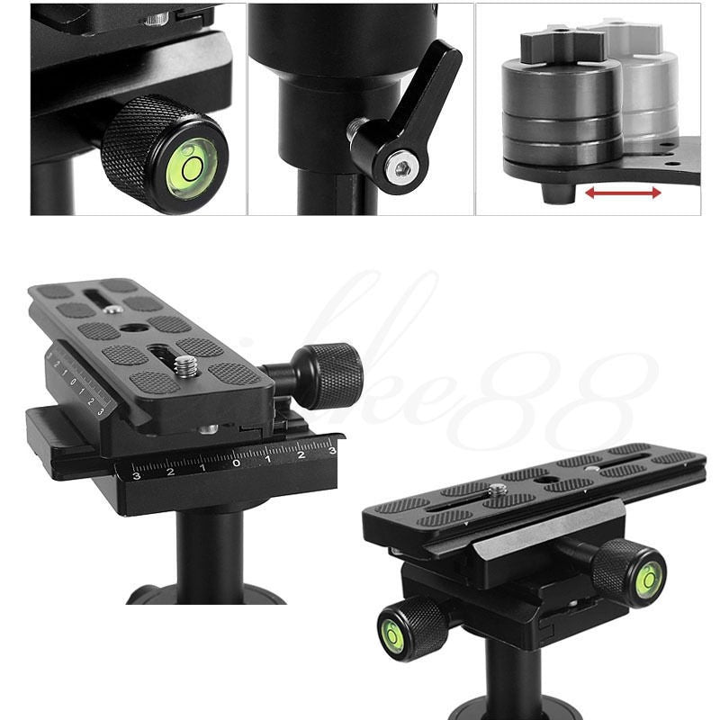 fosoto Portable S-60 60cm Aluminium Ally Handheld Stabilizer Steadicam for Camera Video DV DSLR load 0.5-3kg