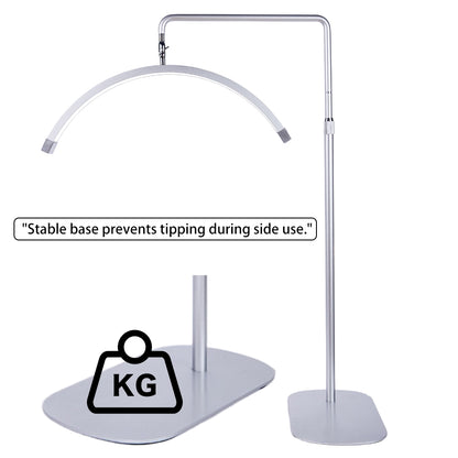 Fosoto 28inch 45W New Multi-angle Rotation half -Moon Light LED Floor Lash Lamp with Phone Clip for Eyelash Tattoo beauty Salon