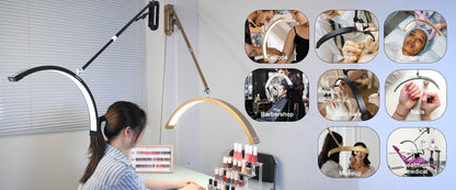 Fosoto Dimmable LED Video Light wall mount half moon light 3200K - 5600K Fill light for Beauty Salon Makeup Nail Barbershop - FOSOTOFosoto Dimmable LED Video Light wall mount half moon light 3200K - 5600K Fill light for Beauty Salon Makeup Nail Barbershop