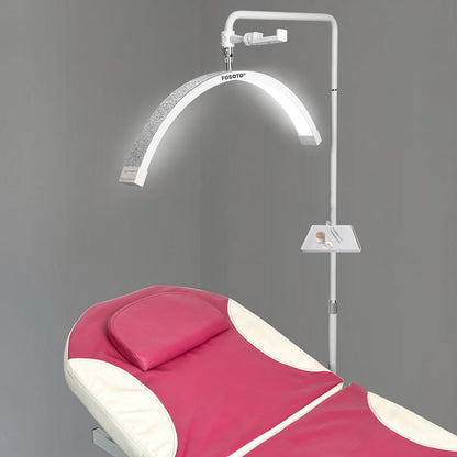 Fosoto 28inch Multifunctional Ring Light Half Moon LED Lamp with remote control Floor Video Fill Light for Beauty Salon Makeup