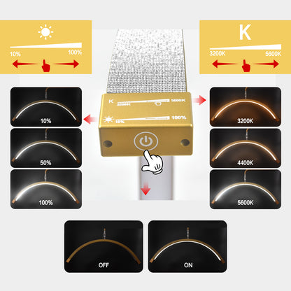 Fosoto 24inch U - shaped Vedio Wall Mounted Half - Moon light Fill light With Diamond For Beauty Salon Lashes Barbershop Nail - FOSOTOFosoto 24inch U - shaped Vedio Wall Mounted Half - Moon light Fill light With Diamond For Beauty Salon Lashes Barbershop Nail