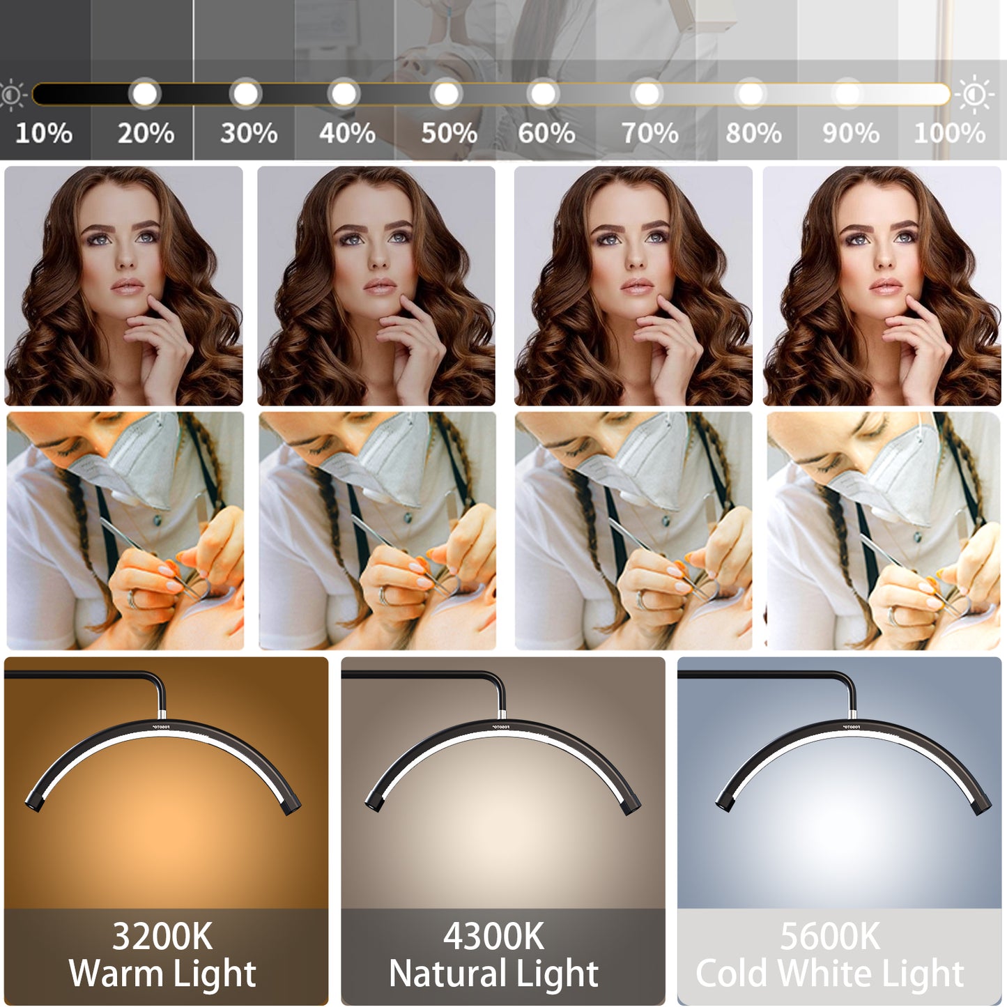 FOSOTO FT-Y9 Half-Moon LED Lash Light