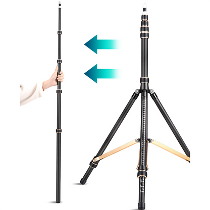 Fosoto SL285 Carbon FiberLed Light Tripod Stand 2.5m Head Softbox For Photo Studio Photographic Lighting Flash LED Light