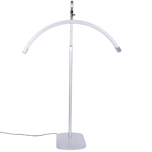 Fosoto 28inch 45W New Multi-angle Rotation half -Moon Light LED Floor Lash Lamp with Phone Clip for Eyelash Tattoo beauty Salon
