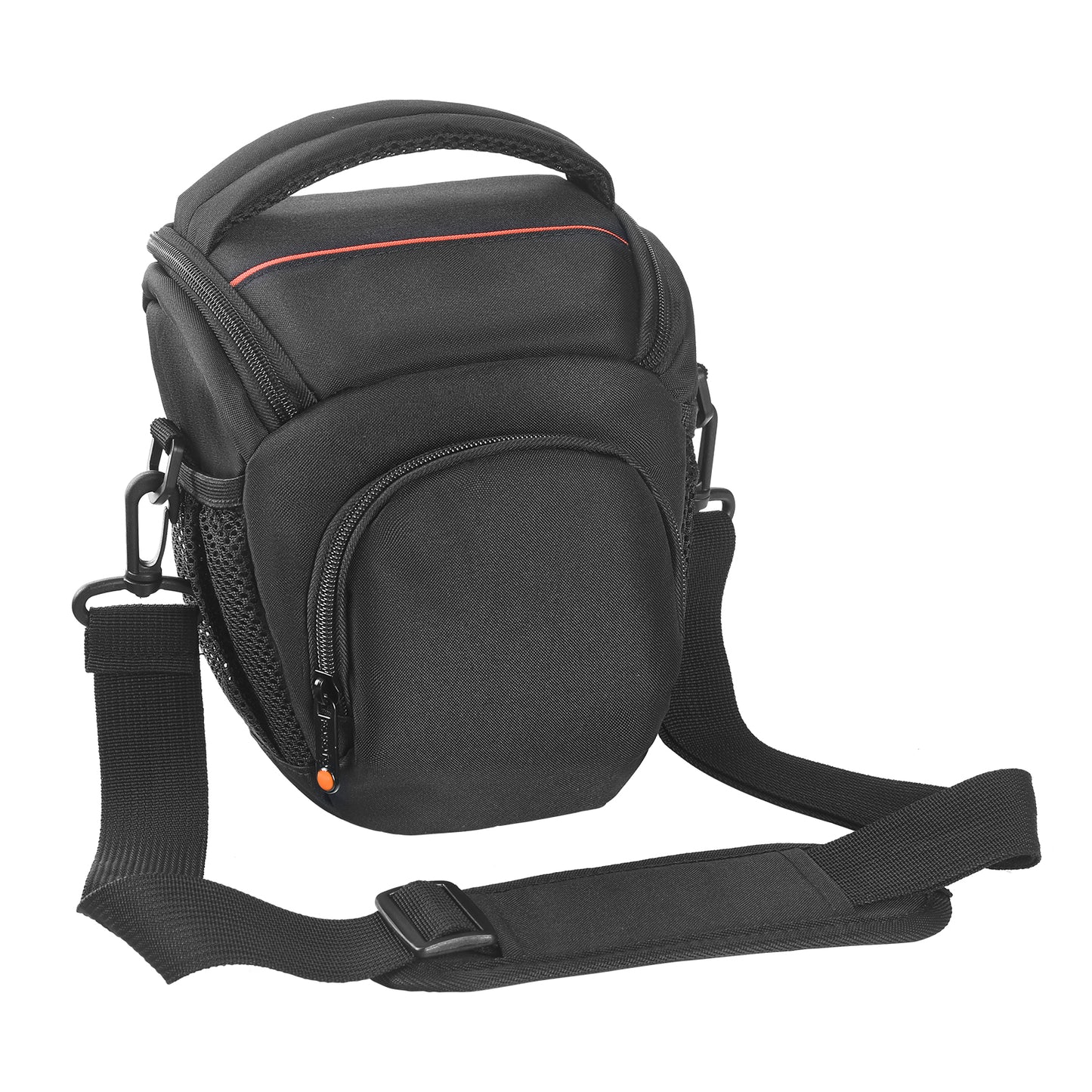 FOSOTO Compact DSLR Camera Bag Shoulder Crossbody Case Compatible for Canon EOS Rebel T6 T7 T8i T100 SL3 XTi 4000D 2000D Nikon D5600 D3400 D3500 Pentax K-70 Olympus E-M10 with Waterproof Rain Cover