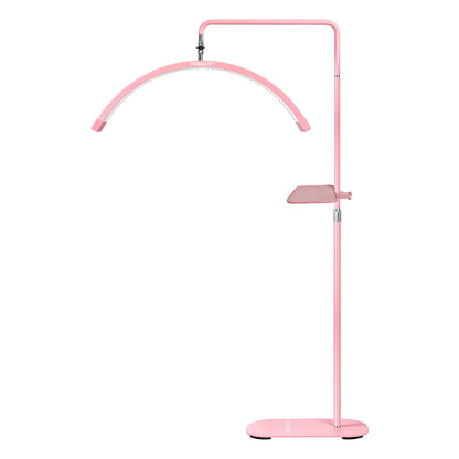 Fosoto 28inch Multifunctional Ring Light Half Moon LED Lamp with remote control Floor Video Fill Light for Beauty Salon Makeup