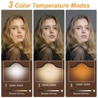 FOSOTO FT - 19 Wall Mount Half Moon Lamp Photograph Fill Light LED Ceiling Light for Barbershop Eyelashes Nail Tattoo Beauty Salon - FOSOTOFOSOTO FT - 19 Wall Mount Half Moon Lamp Photograph Fill Light LED Ceiling Light for Barbershop Eyelashes Nail Tattoo Beauty Salon