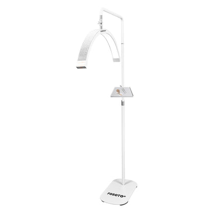 Fosoto 28inch Multifunctional Ring Light Half Moon LED Lamp with remote control Floor Video Fill Light for Beauty Salon Makeup