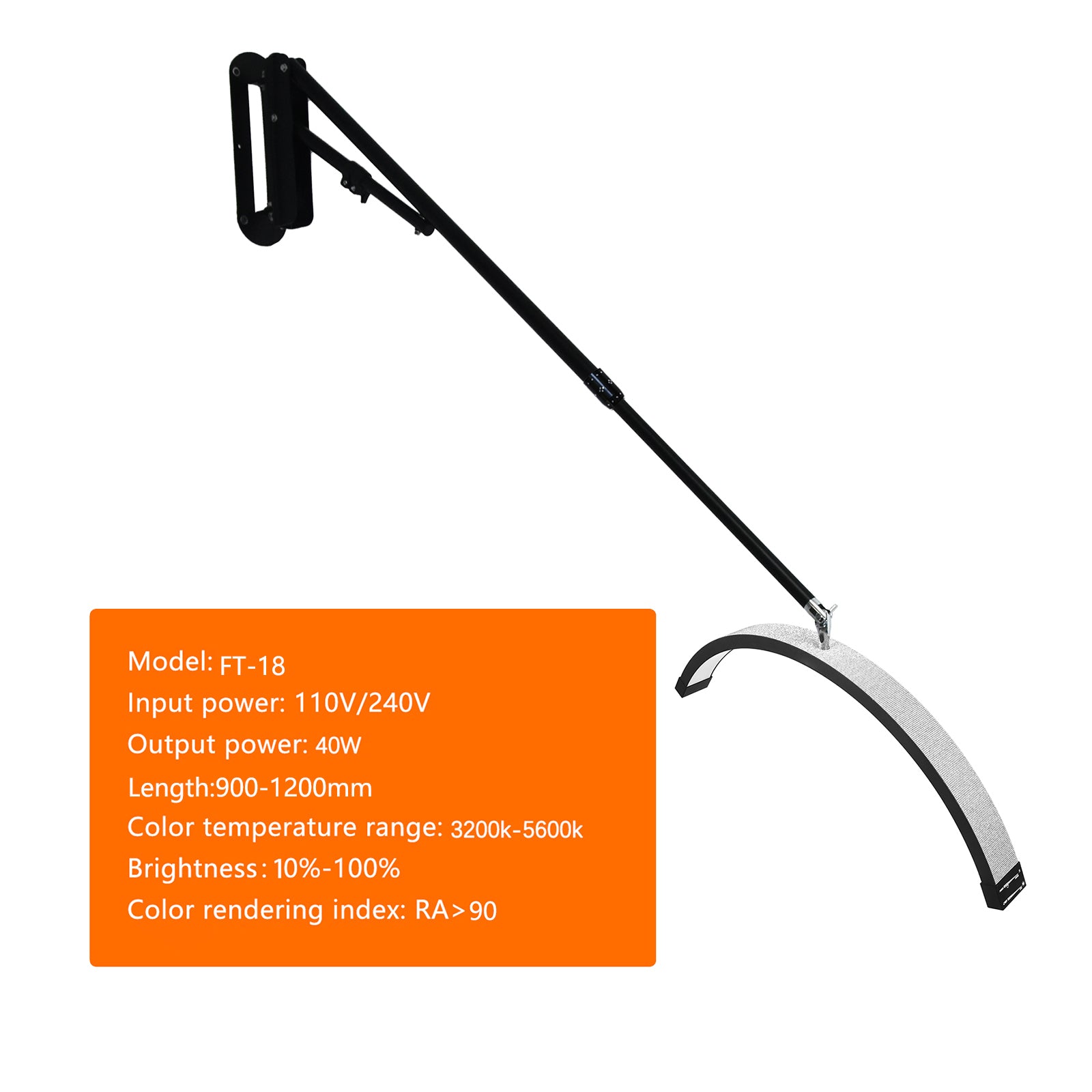 Fosoto 24inch U - shaped Vedio Wall Mounted Half - Moon light Fill light With Diamond For Beauty Salon Lashes Barbershop Nail - FOSOTOFosoto 24inch U - shaped Vedio Wall Mounted Half - Moon light Fill light With Diamond For Beauty Salon Lashes Barbershop Nail