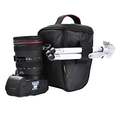 FOSOTO DSLR Camera Case Nylon Holster Bag Compatible for Nikon D3300 D3400 D3500 D5300 D5600 B700,Canon EOS Rebel XT XTi T6 T5i T3i SL2 1300D,Pentax,Sony Olympus and More - Black - FOSOTOFOSOTO DSLR Camera Case Nylon Holster Bag Compatible for Nikon D3300 D3400 D3500 D5300 D5600 B700,Canon EOS Rebel XT XTi T6 T5i T3i SL2 1300D,Pentax,Sony Olympus and More - Black